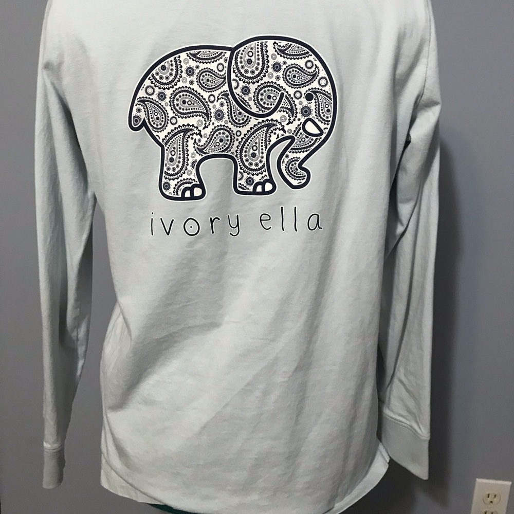 Two Ivory Ella Long Sleeve T-shirts (size S) - Picture 3 of 9